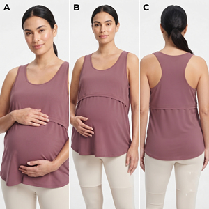 Débardeur d'allaitement et de grossesse pour femme, 100% coton - Product Image 5