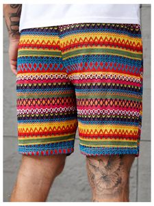 Men Tropical <b>Shorts</b> Elastic Waist Drawstring Beach Summer Casual Holiday Printed Colorful Lightweight White top mens summer - Product Image 5