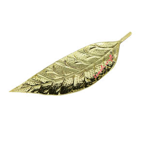 Hoja de latón hecha a mano, bandeja de fruta de hoja martillada, bandeja de Metal, artesanías de Metal personalizadas - Product Image 3