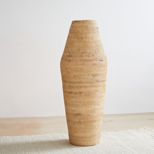 <b>Large</b> rattan floor vase gold floral display <b>pot</b> cheapest price handweave <b>flower</b> container vases - Product Image 5