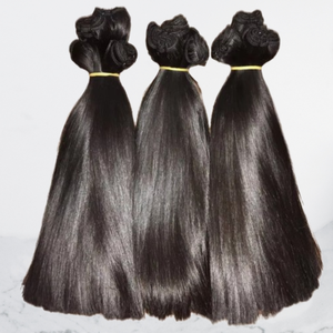 Premium Double Drawn Vietnamese Human Hair Weaving <b>Extensions</b> Full Thick Hair Bundles - Product Image 1
