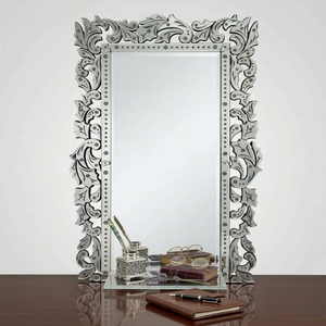 Espejo de Pared Barroco Veneciano Ornamentado |   Espejo Decorativo con Marco Tallado de Estilo Antiguo Vintage para Decoración del Hogar y Sala de Estar - Product Image 2