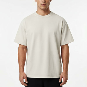 T-shirt en coton délavé personnalisé pour homme, manches courtes, col rond, tissu tricoté, style décontracté - Product Image 6