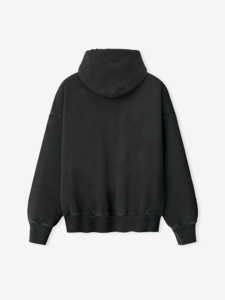 เสื้อฮู้ดผู้ชายสไตล์ใหม่ สีดำ แบบสวมหัว แขนยาว ทรงโอเวอร์ไซส์ สีพื้น  รับสกรีนโลโก้  ฮู้ดดี้สุดฮิต 2026 - Product Image 2