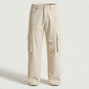 Pantalón Cargo Casual para Hombre 100% Algodón, Venta al por Mayor ODM, Pedido a Granel, Estilo Clásico Utilitario y Etiqueta Privada Disponible, Logotipo en la Cintura - Product Image 1