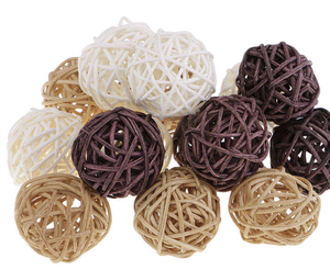 Adornos Navideños Populares de Bolas de Ratán Tejidas, Adornos Colgantes para Decoración Festiva del Hogar, Decoraciones para Árboles de Navidad e Interiores - Product Image 5