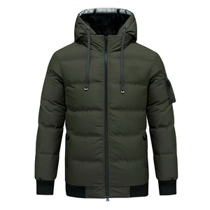 Custom Luxury <b>Canvas</b> Winter Detachable Sleeve Hooded Puffer <b>Jacket</b> for Men with Front Logo - Product Image 6