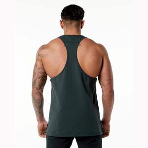 Débardeur de fitness léger personnalisé pour homme, respirant, décontracté, séchage rapide, couleur unie, service OEM de haute qualité, course à pied - Product Image 5