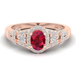 REYES Factory Price Oval Cut 0.75 Carat <b>Ruby</b> Gemstone Solitaire <b>Ring</b> 925 Sterling Silver Moissanite Fine Jewelry <b>For</b> <b>Women</b> - Product Image 1