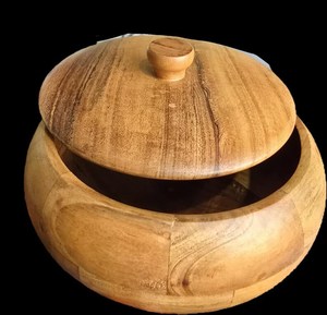 Eco Friendly Wooden Chapati <b>Box</b> Hotpot Roti Storage <b>Container</b> Traditional Handcrafted Kitchen Serving Food Warm Keeper <b>Box</b> - Product Image 3