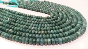 Perles de chalcédoine grise naturelle, forme ronde, lisses, 8 mm, vendues par brin de 8 pouces de long - Product Image 2