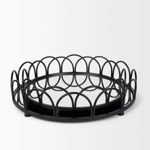 Luxury Decorative Metal And <b>Mirror</b> Tray For Wedding Table Decoration With Stylish Look For Party And Event Use - Product Image 1