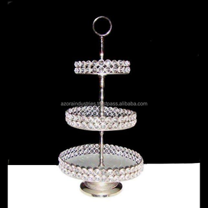 Nuevo soporte multifuncional de Metal para pasteles, mesa de Hotel de lujo, soporte para servir frutas y pasteles, acabado antiguo de Azora Industries - Product Image 3