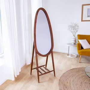 Miroir sur pied Vandana Ultra Zenova en bois de manguier - Product Image 1
