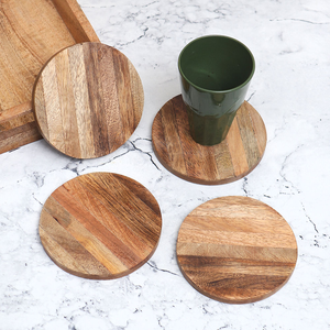 Wood Coaster Amazing Design Wood Coaster Hot Sale Custom Round 4 Inches Coasters for Party Hotel Used - Product Image 1