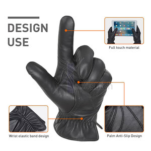 Soft Leather Full Finger Winter Outdoor Keeping <b>Warm</b> Breathable Customizable Leather <b>Gloves</b> with Your Own Design - Product Image 4
