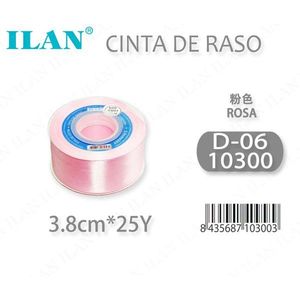 Cinta de Raso Ilan de 3.8cm, 25 Yardas, Color Rosa D06 - Product Image 3
