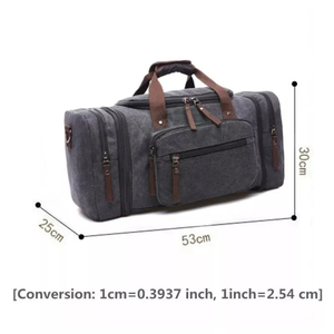 Sac de sport et de voyage unisexe en toile vintage, grande capacité, extensible, durable, à bandoulière, faible MOQ - Product Image 3