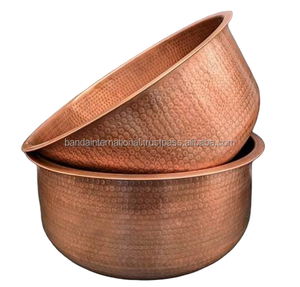 Hammered Pure <b>Copper</b> Bowl With Black And Polish Finished For Home Metal Serving Bowl For <b>Kitchen</b> Use Kitchenware - Product Image 5
