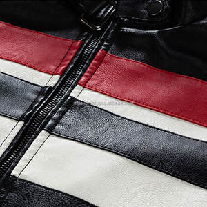 2024 hiver mode PU cuir veste pour hommes confortable haute qualité toile tissu Stand fourrure décoration élégant à la mode - Product Image 4