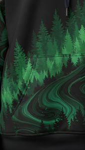 Sweat à capuche unisexe surdimensionné brodé style streetwear hivernal contemporain avec impression par sublimation intégrale pour un usage quotidien - Product Image 6