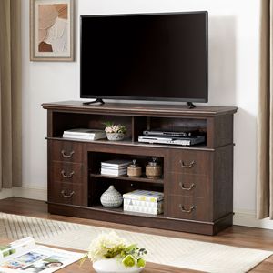 Mobile TV Retrò Stile Mid-Century Moderno con Ripiani e Spazio di Archiviazione per TV fino a 65'' - Product Image 6