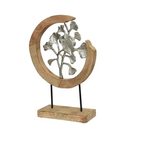 Reliable Manufacturer <b>Rustic</b> Aluminum And Wooden Christmas Decor Handmade Piece For Seasonal Table <b>Shelf</b> Decoration Use - Product Image 5