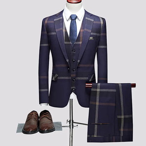 Prix Abordable Nouveau Costume de Bureau Formel Plissé Sur Mesure en Tissu Peigné Respirant de Haute Qualité pour Hommes - Product Image 3