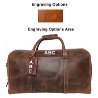 Sac de voyage vintage en cuir véritable, deux sangles, protection RFID imperméable, doublure en toile, doubles chaînes, grands compartiments