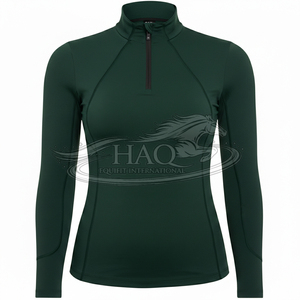 เสื้อเบสเลเยอร์แขนยาวสำหรับขี่ม้า ป้องกันการเสียดสี สำหรับผู้หญิง เสื้อผ้าสำหรับกีฬาขี่ม้า ประสิทธิภาพสูง ออกแบบตามสั่ง สำหรับการฝึกซ้อมและการขี่ม้า - Product Image 5