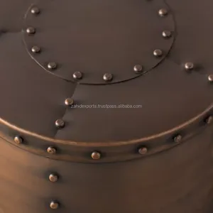 Mesa de Comedor Redonda Moderna de Lujo, Base de Metal Dorado Hecha a Mano, Ecológica, Venta Directa de Fábrica, Uso Versátil, Zahid Exports - Product Image 4