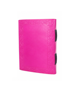 Journal en cuir Celtic Trinity Knot – Couverture rose vif gaufrée avec fermeture à cadenas en laiton, journal fait main - Product Image 6