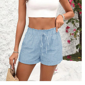 Casual Fashion Drawstring Waist Best Edition <b>Women's</b> Sweat Shorts 100% Cotton Made Light Weight Hot Sale Shorts - Product Image 4