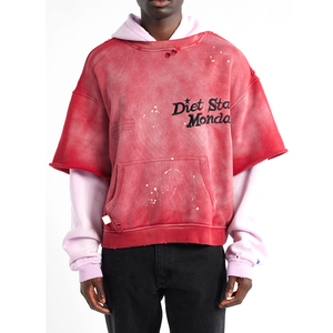 Custom Best Supplier Double Layer Hoodie Unisex Oversized Fit <b>Thick</b> <b>Fleece</b> Street Fashion Winter Wear Pullover Hoodie - Product Image 1