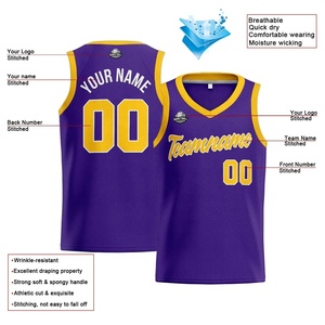 2025 dernier maillot de basket-ball par sublimation conception d'impression numérique 3D vêtements d'équipe de basket-ball personnalisés réversibles pour hommes - Product Image 2