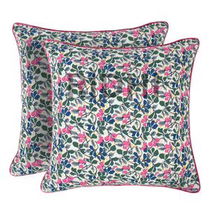 Ridhi Floral impreso Preppy Grandmillennial funda de almohada para el hogar blanco Floral funda de almohada decoración del hogar Acción de Gracias - Product Image 2