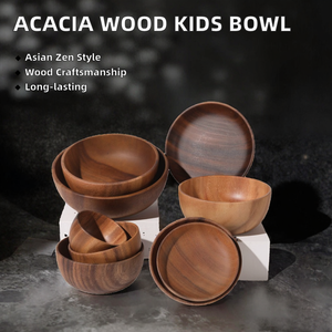 Tazón de Madera de Acacia Desechable, Estilo Japonés, Resistente, Antideslizante y Anti-quemaduras, con Logotipo Personalizable, para Sopa, Fideos, Frutas, para Niños y el Hogar - Product Image 6