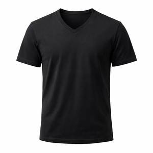เสื้อยืดคอกลมสีดำสำหรับผู้ชาย แขนสั้น ผ้าถักโพลีเอสเตอร์ เสื้อยืดลำลองสำหรับเล่นกีฬา - Product Image 3