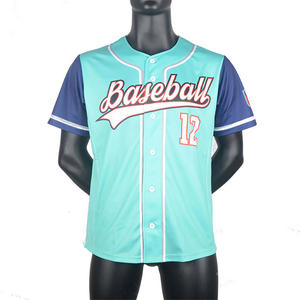 Vente en gros de maillots de baseball à manches courtes entièrement personnalisés avec logo personnalisé, nouveau design, 100% polyester, haute qualité, service OEM - Product Image 4