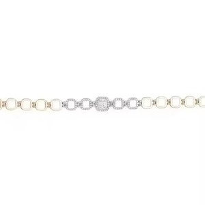 สร้อยข้อมือเทนนิสโมอิสซาไนต์ทรงเรขาคณิตหรูหรา เงินแท้ 925 สร้อยข้อมือแบบโซ่สี่เหลี่ยม เครื่องประดับหรูหรา ของขวัญสำหรับผู้หญิง - Product Image 6