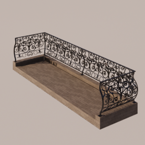 Barandilla de Balcón de Hierro Forjado, Barandilla Decorativa Moderna para Balcón, Barandillas Duraderas para Exteriores, Barandilla de Acero de Diseño Personalizado - Product Image 4