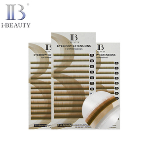 Extensions de cils I-BEAUTY - Extensions de sourcils (brun clair) Ib Corée du Sud Cils individuels de haute qualité faits à la main - Product Image 1