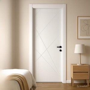 Puertas de Madera Maciza de Estilo Americano Contemporáneo, Resistentes al Agua, para Entrada Principal, Habitaciones, Baños, Apartamentos y Oficinas - Product Image 6