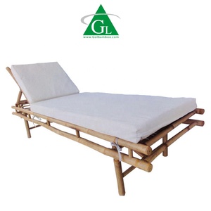 Chaise longue de haute qualité en bambou naturel pour lit simple moderne en bambou pour hôtels et villas en plein air Applications extérieures - Product Image 2