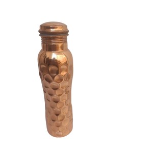 Classic design Pure <b>Copper</b> Water <b>Bottle</b> Handcrafted Hammered Design Eco-Friendly Drinkware for Gym Yoga and Office - Product Image 2
