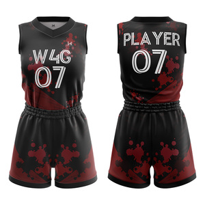 Custom Women's Basketball Uniform Set <b>Heat</b> Transfer Printed Breathable Moisture Wicking Quick Dry Plus Size 100% Polyester - Product Image 1