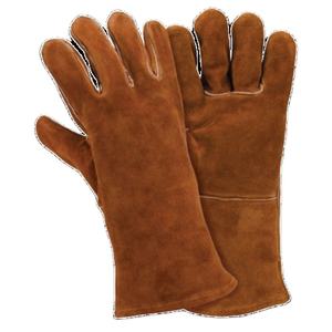 Guantes de soldadura de cuero de vaca resistente de alta calidad Guantes de protección personal para construcción de barbacoa Seguridad de abrasión - Product Image 1