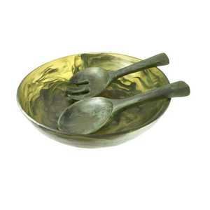 Bol de service en résine écologique avec cuillère, pour une collection de vaisselle et d'articles de cuisine durables - Product Image 6