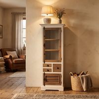 Armoire rectangulaire Luna en teck massif, style scandinave moderne, finition naturelle, écologique, meuble de rangement durable