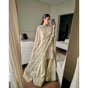 Ensemble Sharara pour femmes, magnifique travail manuel, pour les fêtes - Product Image 3